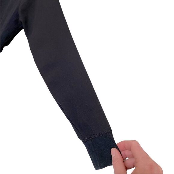 J. Crew Black Sweatshirt with Shear Sleeves XS - Picture 4 of 5